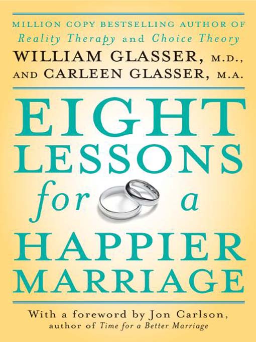 Title details for Eight Lessons for a Happier Marriage by William Glasser, M.D. - Wait list